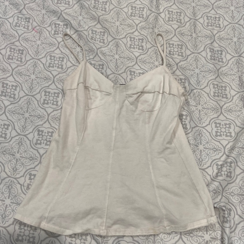 White 2000s tank top
